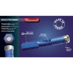 Outil Diamant Perçage Blue Ceram Diamètre 6.5 DIAGER -DIAGER Soldes Magasin 100247 3