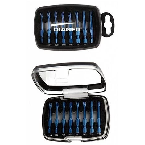 Coffret 8 Pcs D'embouts De Vissage BLUE SHOCK - 641C - Diager 3 Coffret 8 Pcs D'embouts De Vissage BLUE SHOCK - 641C - Diager