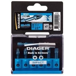 Coffret 7 Pcs D'embouts De Vissage IMPACT + Porte-embout - U618C - Diager