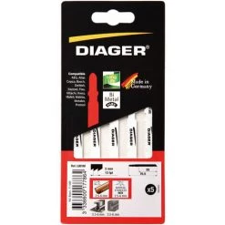 DIAGER 5 Lames Scie Sauteuse Pour Tole Et Profilés Fins