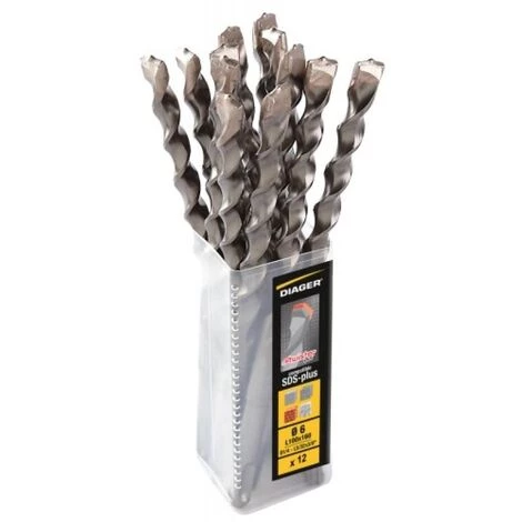 DIAGER Foret Béton Carbure Twister SDS+ Type 110 8x210 Boîte De 12 Pièces 5 DIAGER Foret Béton Carbure Twister SDS+ Type 110 8x210 Boîte De 12 Pièces – Image 3