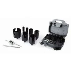 Mallette électricien DIAGER 10 Pièces Ø 22-35-40-51-54-65-68 + Pilote + 2 Forets - 3000C