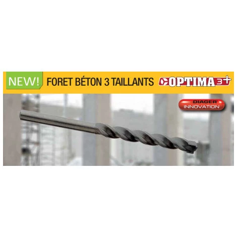 5 Forets Béton OPTIMA-3 Ø4-5-6-8-10 Mm - DIAGER 7 5 Forets Béton OPTIMA-3 Ø4-5-6-8-10 Mm - DIAGER – Image 5