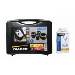 Coffret 4 Scies Trépans Diamant + 5 Couronnes Blue-Ceram DIAGER - 5012A