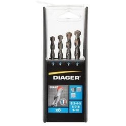 Coffret Duo De 8 Forets GRANIT D. 3, 4, 5, 6, 7, 8, 9 Et 10 Mm - 207B - Diager