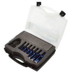 Mallette 7 Forets Diamantés Blue-CERAM + Mandrin + Pierre à Aviver - 426B - Diager